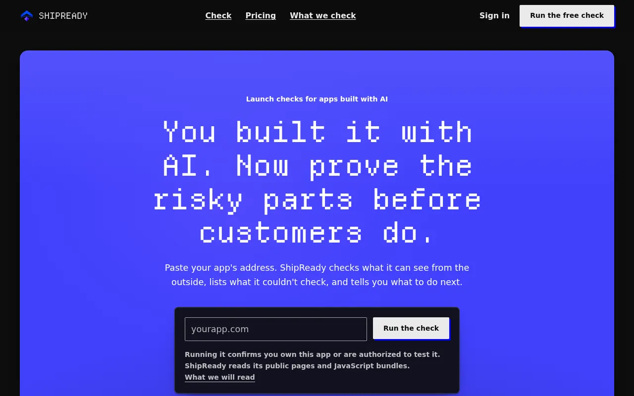 ShipReady website